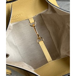 Loewe Compact Hammock Bag in Dark Butter Grained Calfskin  377