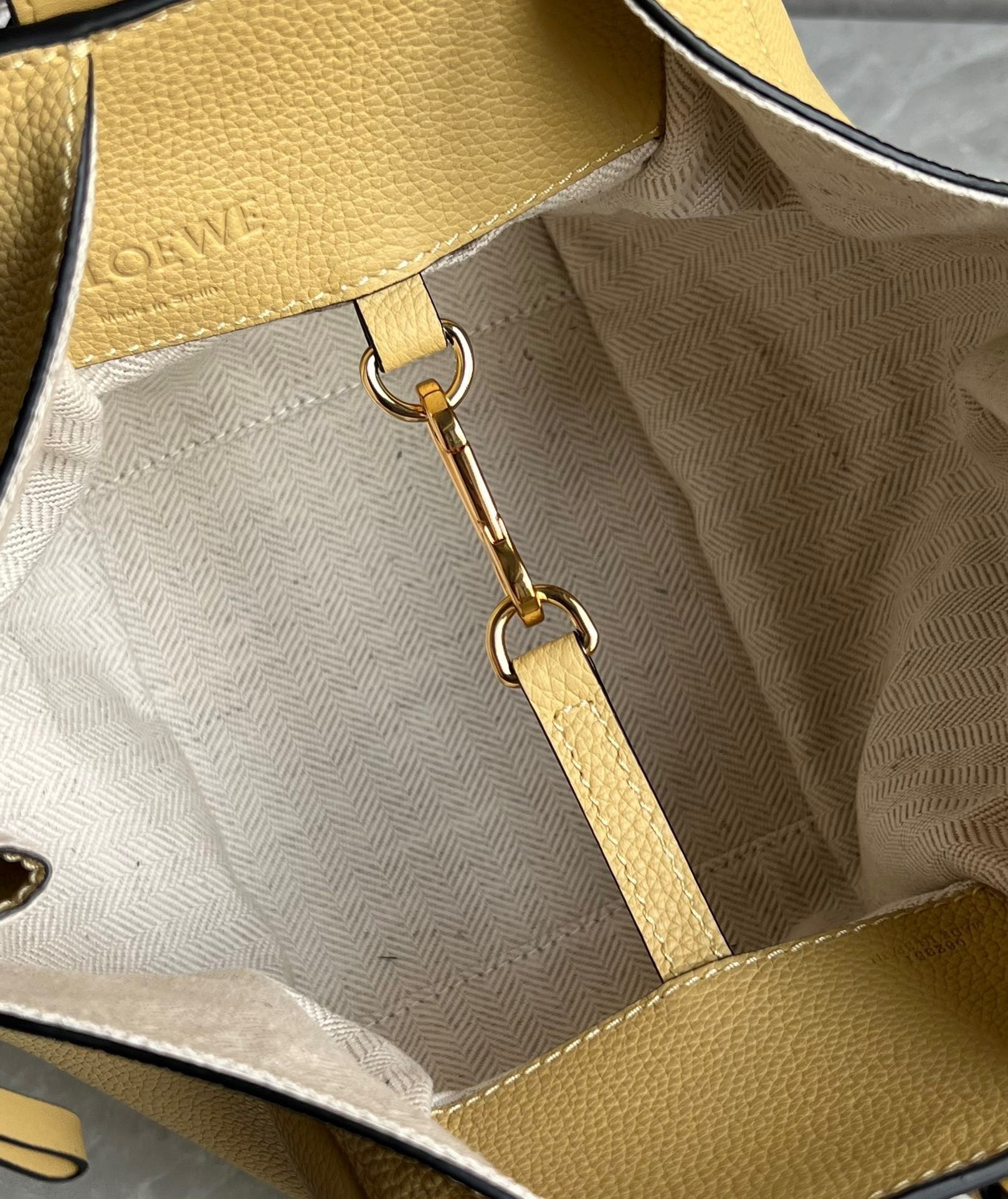 Loewe Compact Hammock Bag in Dark Butter Grained Calfskin  377