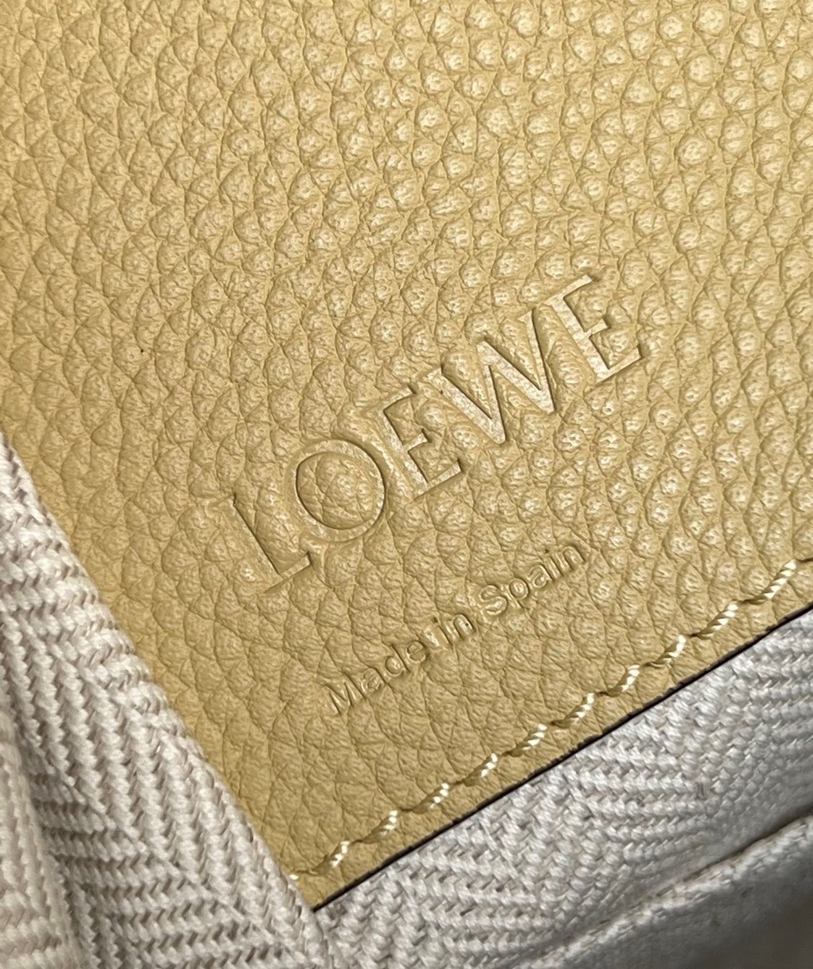 Loewe Compact Hammock Bag in Dark Butter Grained Calfskin  377