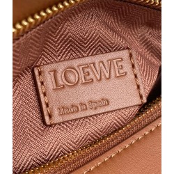 Loewe Puzzle Small Bag In Brown Satin Calfskin 414