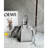 Loewe Compact Hammock Bag in Pearl Grey Grained Calfskin 484