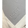 Loewe Compact Hammock Bag in Pearl Grey Grained Calfskin 484