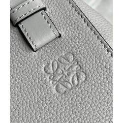 Loewe Compact Hammock Bag in Pearl Grey Grained Calfskin 484