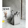 Loewe Compact Hammock Bag in Pearl Grey Grained Calfskin 484