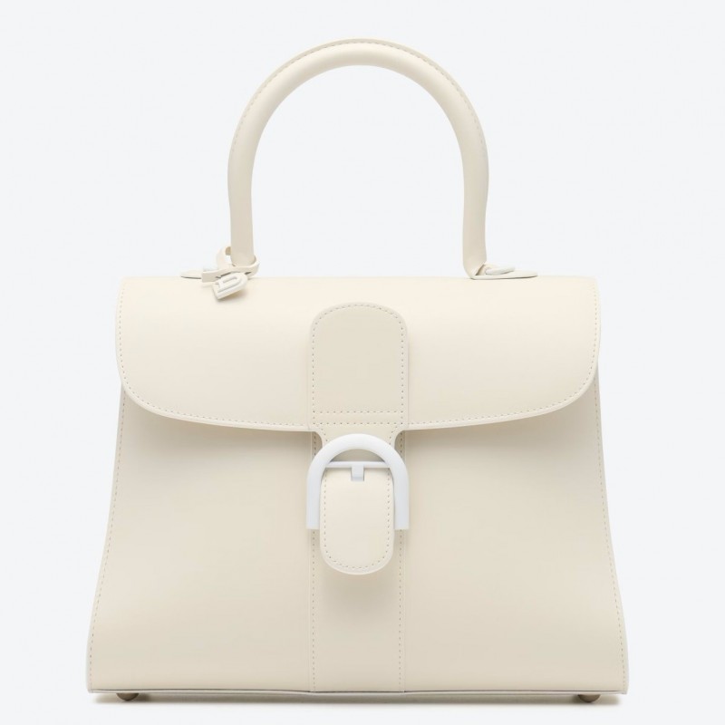 Delvaux Brillant MM Bag in Ivory Box Calf Leather 997