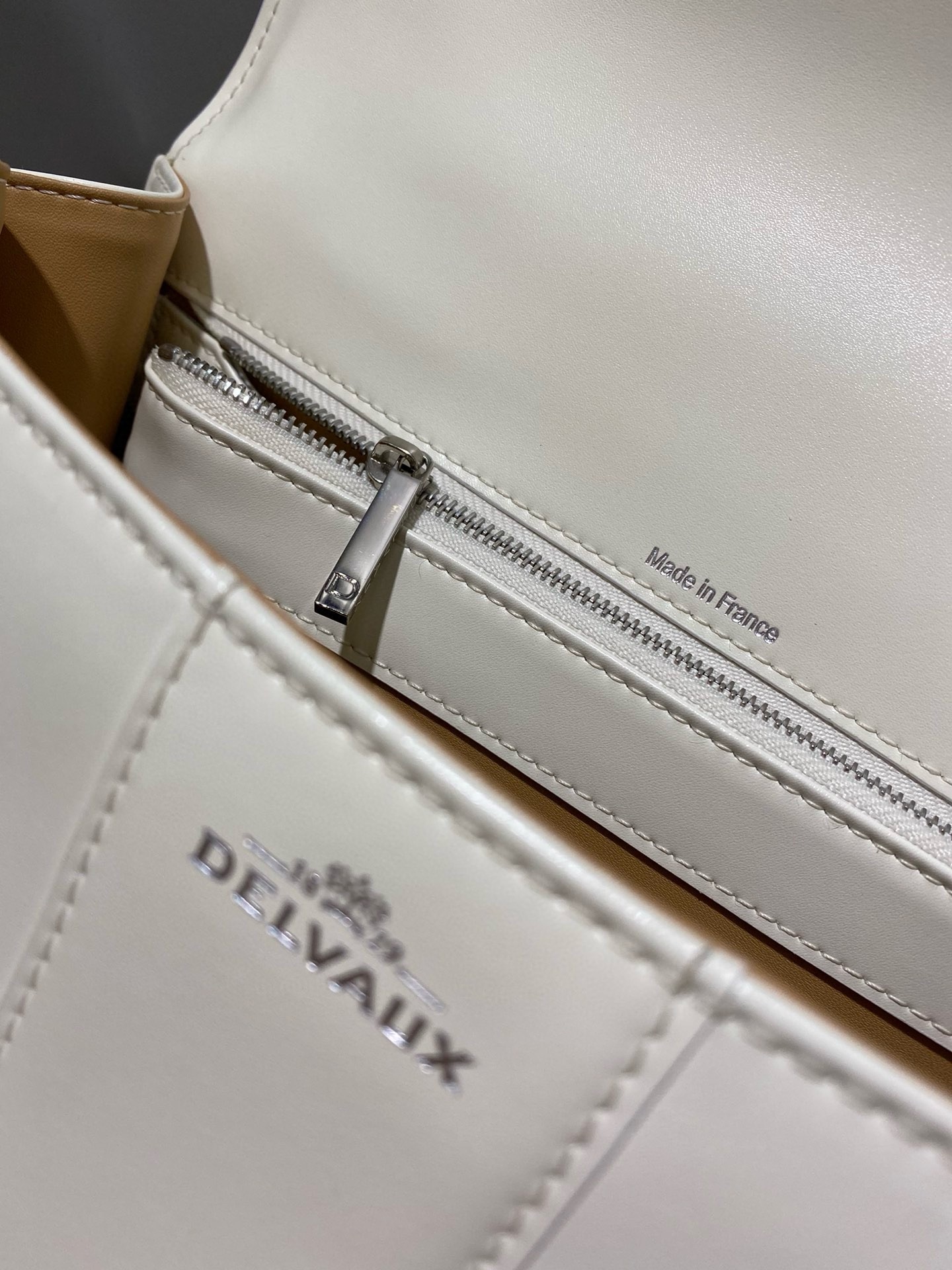 Delvaux Brillant MM Bag in Ivory Box Calf Leather 997