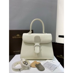 Delvaux Brillant MM Bag in Ivory Box Calf Leather 997