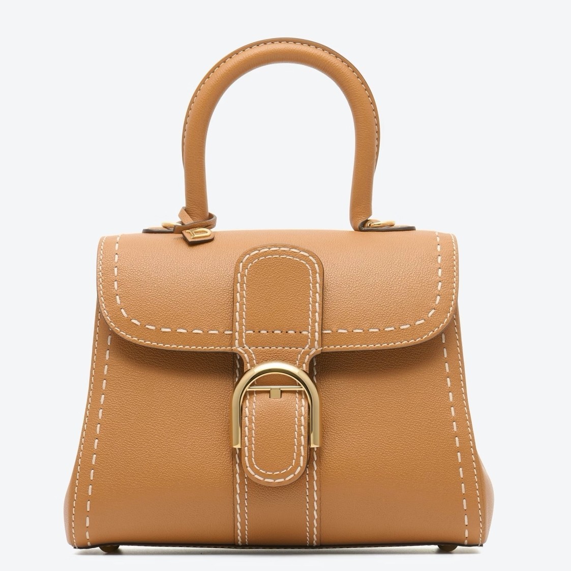 Delvaux Brillant PM Surpique Bag in Brown Rodeo Calf Leather 042