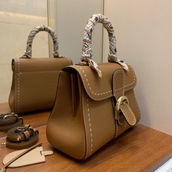 Delvaux Brillant PM Surpique Bag in Brown Rodeo Calf Leather 042