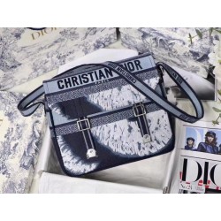 Dior Diorcamp Messenger Bag In Multicolor Tie Embroidery 594