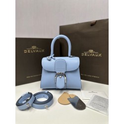 Delvaux Brillant Mini Bag in Azure Box Calf Leather 124