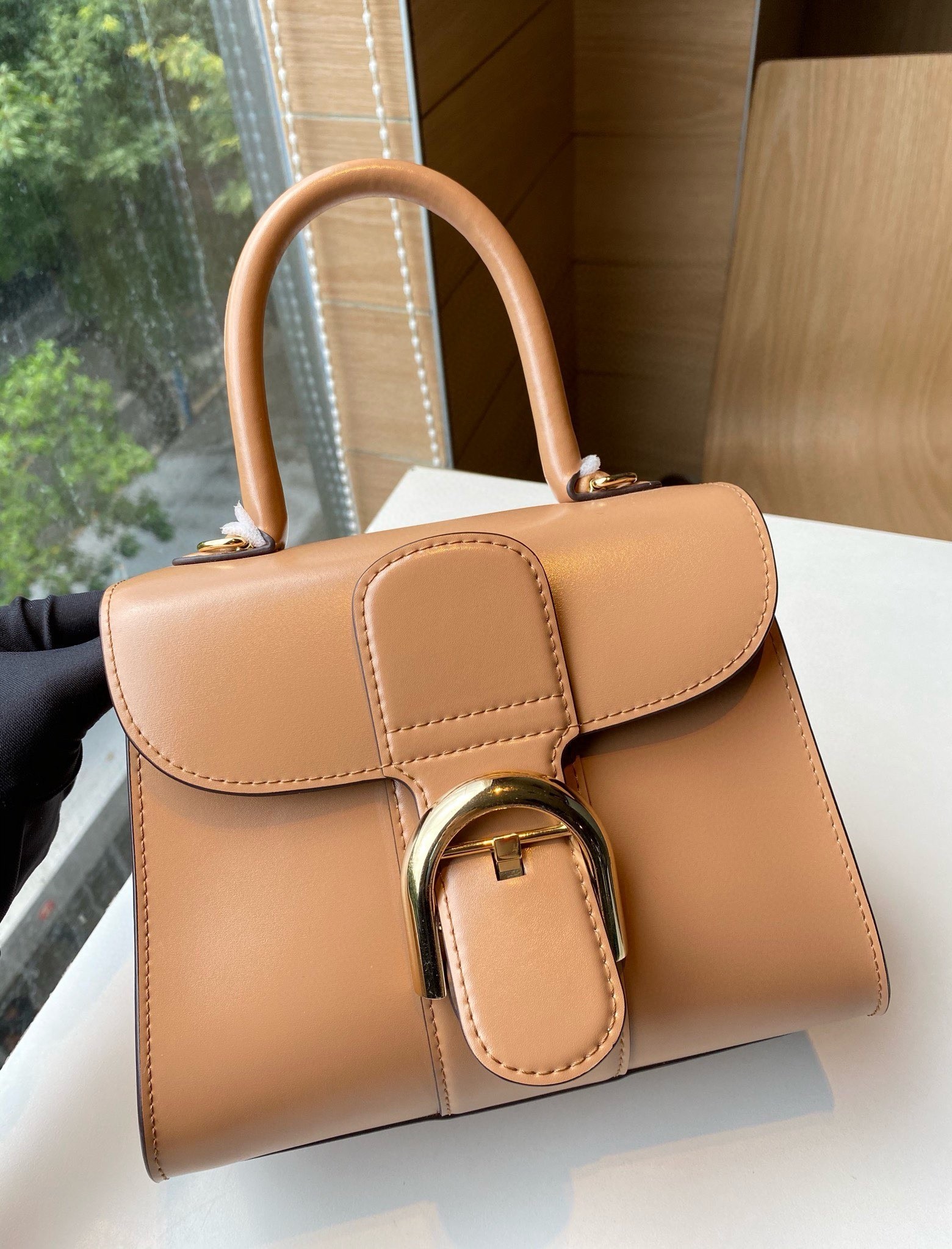 Delvaux Brillant Mini Bag in Tender Beige Box Calf Leather 274