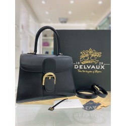 Delvaux Brillant PM Bag in Black Box Calf Leather 587