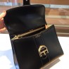 Delvaux Brillant MM Bag in Black Box Calf Leather 625