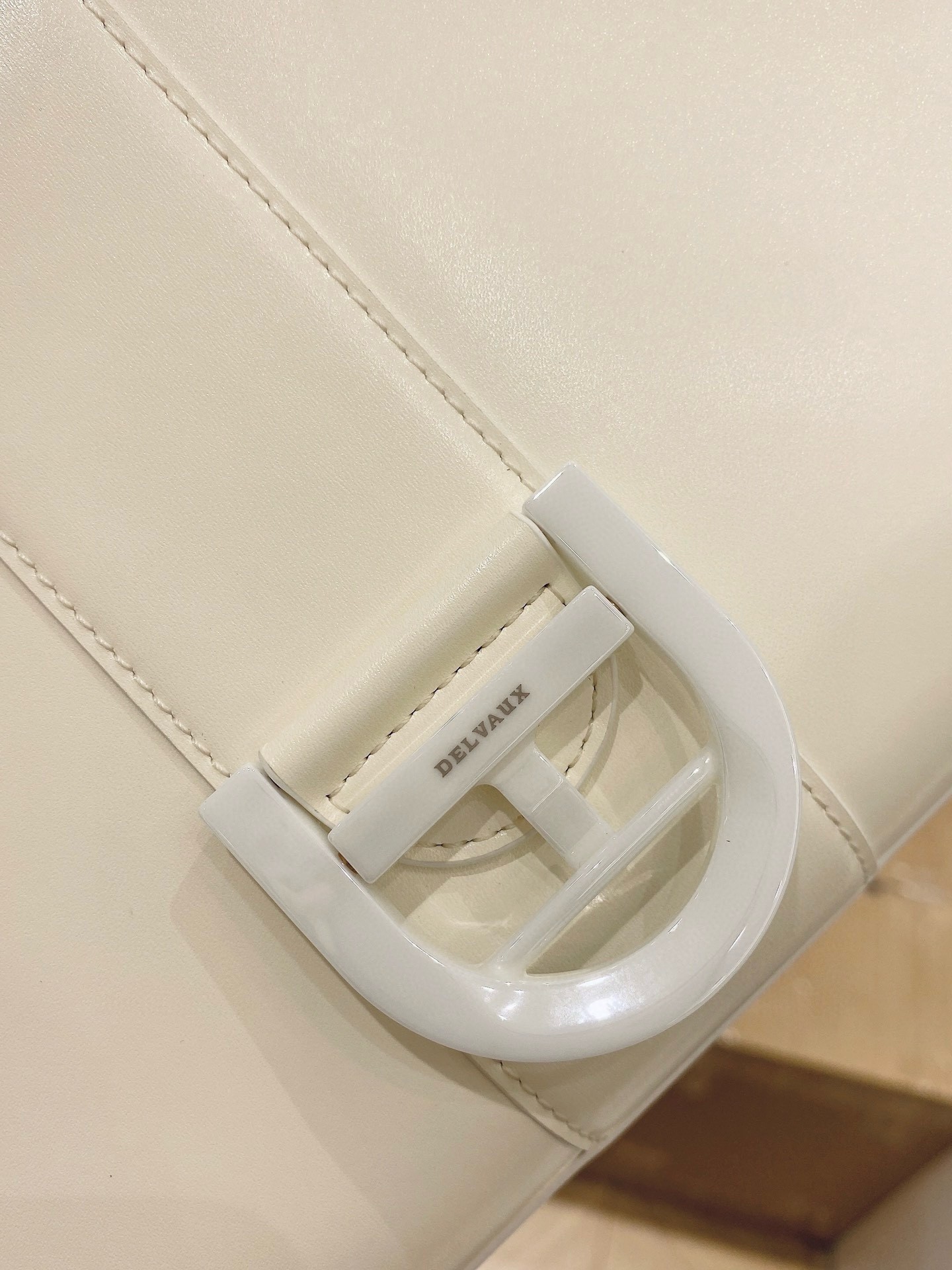 Delvaux Brillant PM Bag in Ivory Box Calf Leather 685