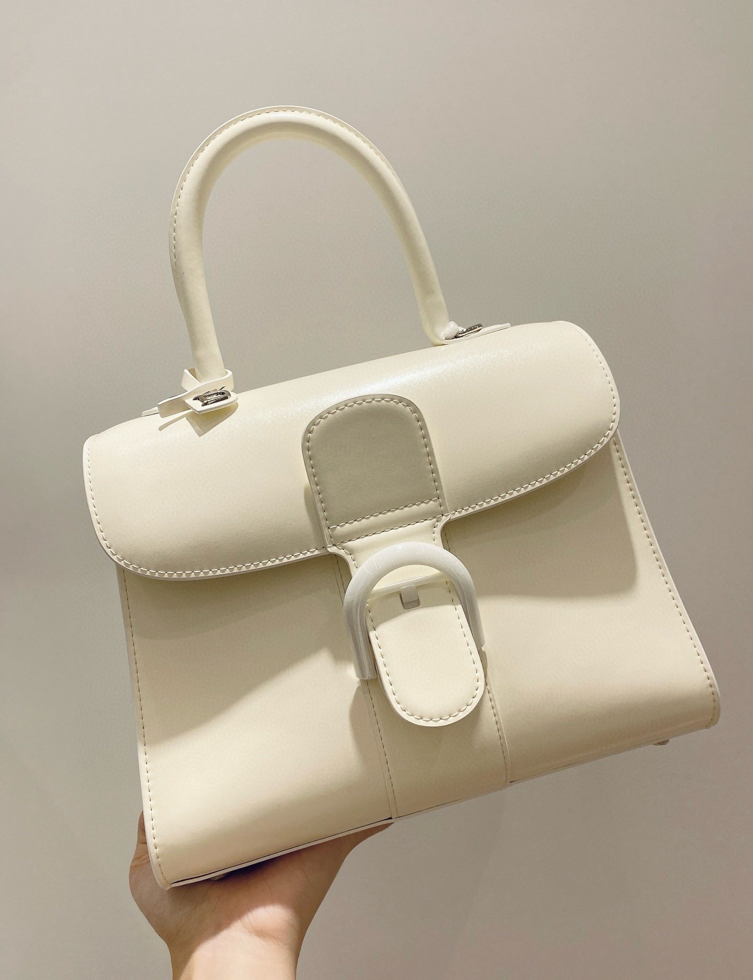 Delvaux Brillant PM Bag in Ivory Box Calf Leather 685