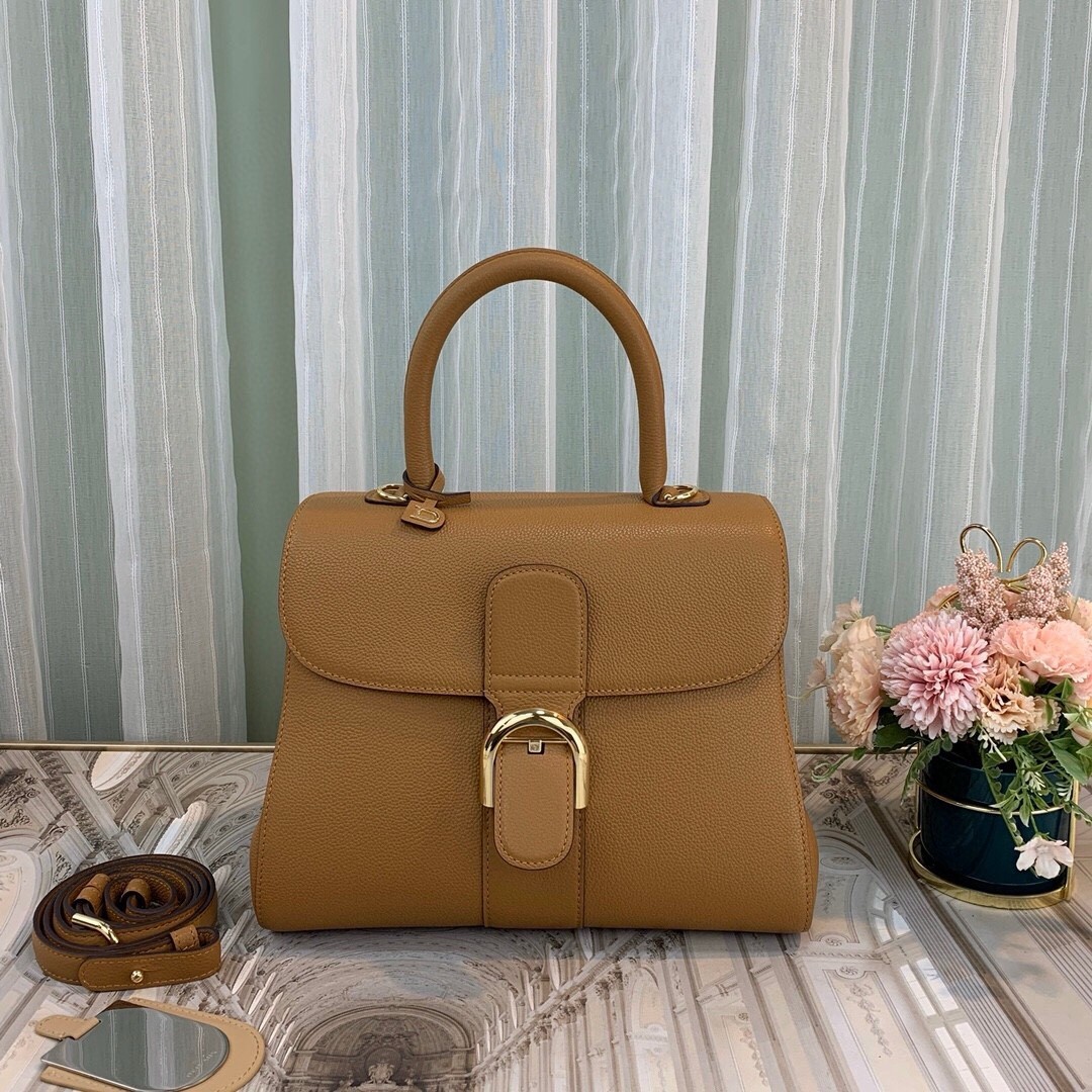 Delvaux Brillant MM Bag in Brown Rodeo Calf Leather 753