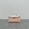 Loro Piana Extra Pocket Pouch L19 in Pink Grained Leather 097