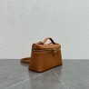 Loro Piana Extra Pocket Pouch L19 in Brown Grained Leather 952