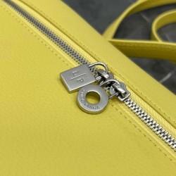 Loro Piana Extra Pocket Pouch L27 in Yellow Grained Leather 998