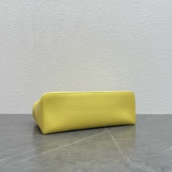 Loro Piana Extra Pocket Pouch L27 in Yellow Grained Leather 998