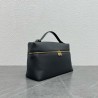 Loro Piana Extra Pocket Pouch L27 in Navy Blue Grained Leather 080