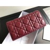 Dior DiorAddict Continental Wallet In Bordeaux Lambskin 935