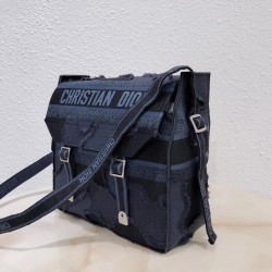 Dior Diorcamp Messenger Bag In Blue Camouflage Canvas 300