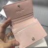 Dior Mini Lady Dior Wallet In Pink Lambskin 017