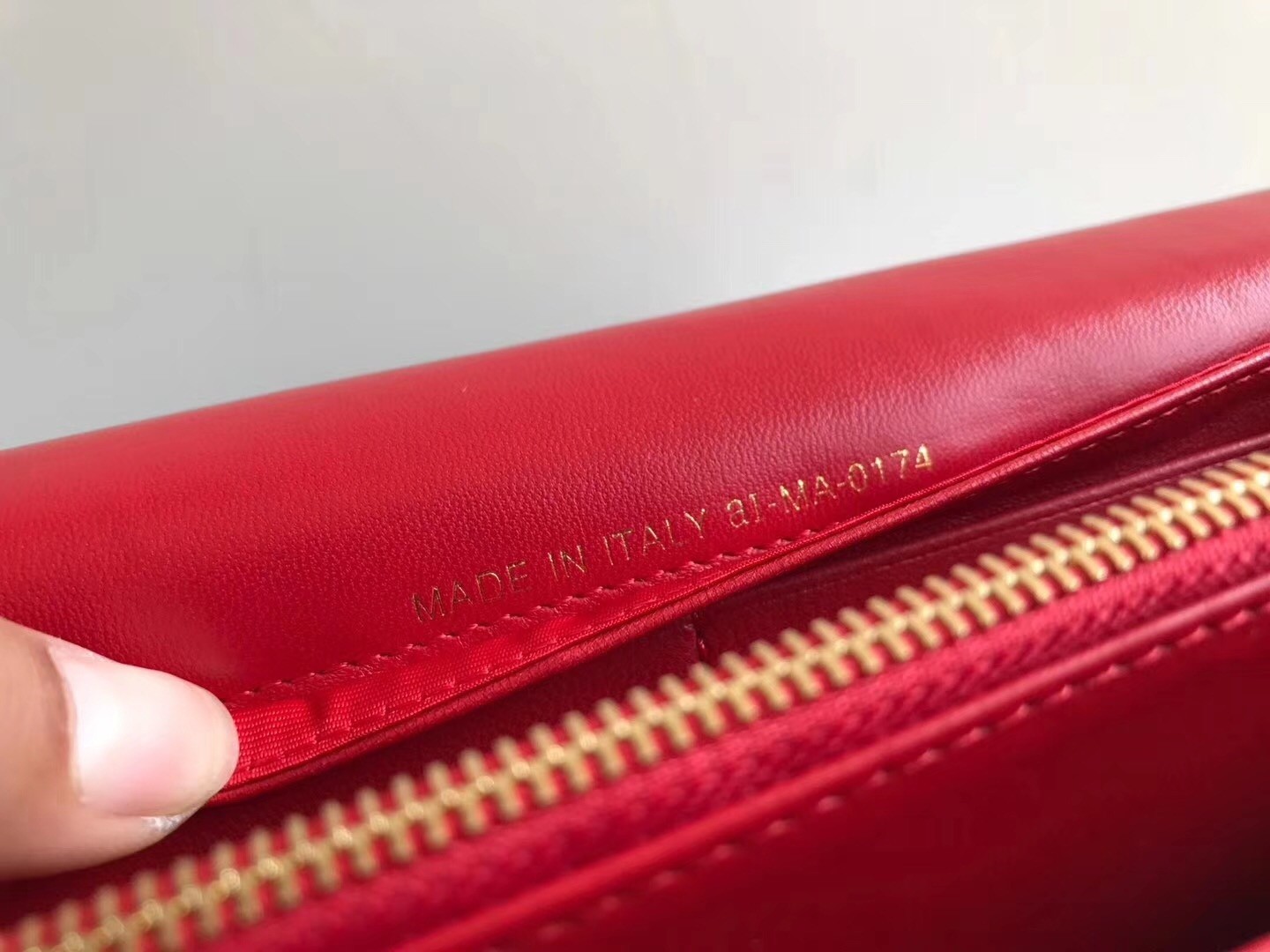 Dior DiorAddict Continental Wallet In Red Lambskin 586