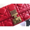 Dior DiorAddict Continental Wallet In Red Lambskin 586