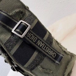 Dior Diorcamp Messenger Bag In Green Camouflage Canvas 666