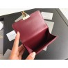 Dior French DiorAddict Wallet In Bordeaux Lambskin 310