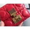 Dior French DiorAddict Wallet In Red Lambskin 147