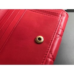 Dior French DiorAddict Wallet In Red Lambskin 147