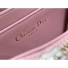 Dior Lady Dior Voyageur Small Coin Purse in Pink Lambskin 173