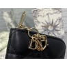 Dior Lady Dior Voyageur Small Coin Purse in Black Lambskin 748