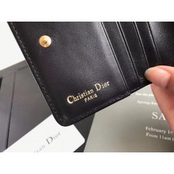 Dior French DiorAddict Wallet In Black Lambskin 499