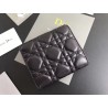 Dior French DiorAddict Wallet In Black Lambskin 499