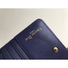 Dior French DiorAddict Wallet In Navy Blue Lambskin 795