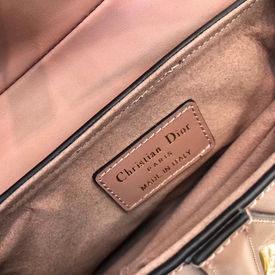 Dior Mini Saddle Bag In Nude Calfskin 516