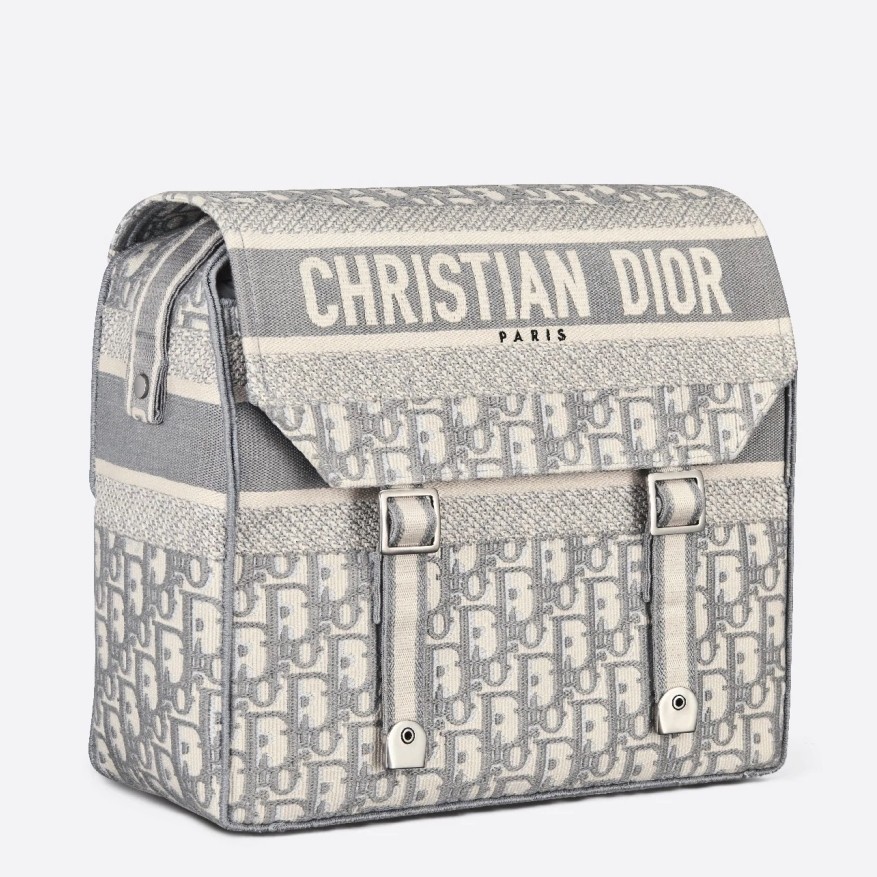 Dior Diorcamp Messenger Bag In Grey Oblique Canvas 563