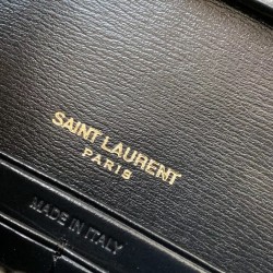 Saint Laurent WOC Sulpice Chain Wallet In Black Calfskin 620