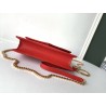 Saint Laurent WOC Envelope Chain Wallet In Red Leather 060