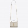 Saint Laurent WOC Sunset Chain Wallet In White Calfskin 183