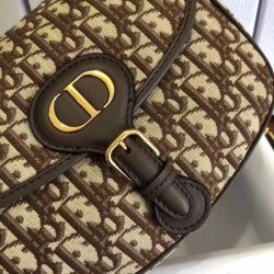 Dior Medium Bobby Bag In Brown Dior Oblique Canvas 958