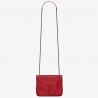 Saint Laurent WOC Niki Chain Wallet In Red Crinkled Leather 725