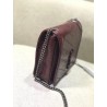 Saint Laurent WOC Niki Chain Wallet In Bordeaux Crinkled Leather 883