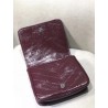 Saint Laurent WOC Niki Chain Wallet In Bordeaux Crinkled Leather 883