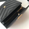 Saint Laurent Compact Tri Fold Wallet In Black Leather 713